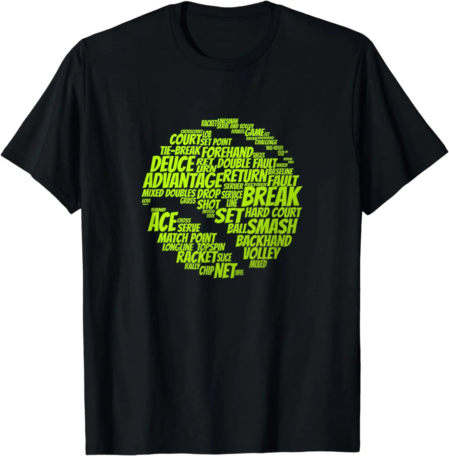 Tennis Terms Tennis Player Playing Tennis Ball T-Shirt Graphic T Shirts Men Clothing Tops Streetwear Camisetas